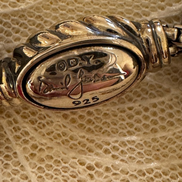 David Yurman gray matte beaded bracelet with adjustable pull sterling silver - Picture 3 of 5